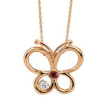 18 Ayar Altın Pırlanta Kelebek Kolye K47225-2