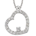 18 Ayar Altın Pırlanta Kalp Kolye K48563-1