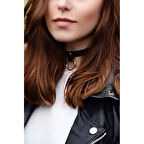 MARSİLYAN- Ucu Halkalı Şık Deri Tasma Kolye - APFT253