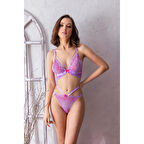 Bralet Sütyen  Ve Slip Külot Takım Lila (mgp32101)