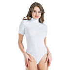 MARSiLYAN- Yarım Kol Boğazlı Çıtçıtlı Kadın Body 325