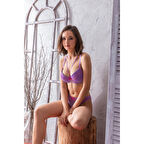 Hafif Destekli, Sütyen Ve String Külot Takım Lila  (brf32092)