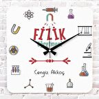 Fizik Öğretmenine Hediye Ahşap Saat 33cm KA01-1044