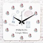 Psikoloğa Hediye Ahşap Saat 33cm KA01-1078