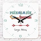 Psikolog Danışmana Hediye Ahşap Saat 33cm KA01-1080