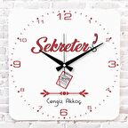 Sekretere Hediye Ahşap Saat 33cm KA01-1086