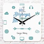 Bilgisayar Mühendisine Hediye Ahşap Saat 33cm KA01-1102