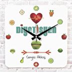 Diyetisyene Hediye Ahşap Saat 33cm KA01-1122