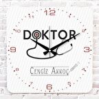 Doktora Hediye Ahşap Saat 33cm KA01-1127