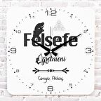 Felsefe Öğretmenine Hediye Ahşap Saat 33cm KA01-1139