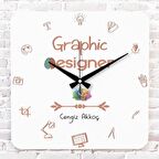 Grafikere Hediye Ahşap Saat 33cm KA01-1157