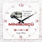 Minibüsçüye Hediye Ahşap Saat 33cm KA01-1236