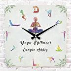 Yoga Eğitmenine Hediye Ahşap Saat 33cm KA01-1265