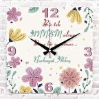 Anneler Günü Hediyesi Ahşap Saat 33cm KA01-1269