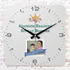 Anneler Günü Hediyesi Ahşap Saat 33cm KA01-1283