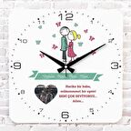 Babalar Günü Hediyesi Ahşap Saat 33cm KA01-1291