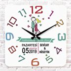 Sevgililer Günü Hediyesi Ahşap Saat 33cm KA01-1314