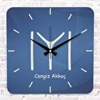 Kişiye Özel Kayı Boyu Bayrağı Tasarımlı Hediye Ahşap Saat 33cm KA01-1384