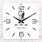 Kişiye Özel Atatürk Tasarımlı Hediye Ahşap Saat 33cm KA01-1453