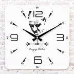 Kişiye Özel Atatürk Tasarımlı Hediye Ahşap Saat 33cm KA01-1454