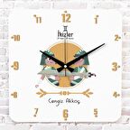 İkizler Burcuna Hediye Ahşap Saat 33cm KA01-1489