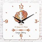 Balık Burcuna Hediye Ahşap Saat 33cm KA01-1498