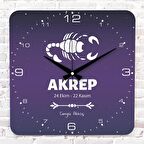 Akrep Burcuna Hediye Ahşap Saat 33cm KA01-1532
