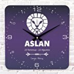 Aslan Burcuna Hediye Ahşap Saat 33cm KA01-1533