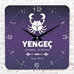 Yengeç Burcuna Hediye Ahşap Saat 33cm KA01-1543
