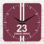 Bordo & Beyaz Elazığlılara Özel Ahşap Saat 33cm KA01-1574