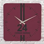Kırmızı & Siyah Erzincanlılara Özel Ahşap Saat 33cm KA01-1575