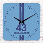 Lacivert & Mavi Kütahyalılara Özel Ahşap Saat 33cm KA01-1598