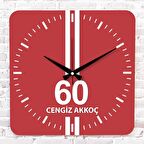 Kırmızı & Beyaz Tokatlılara Özel Ahşap Saat 33cm KA01-1616
