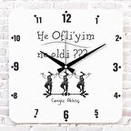 Karadenizliye Hediye Afkur Tasarımlı Ahşap Saat 33cm KA01-1641