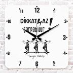 Karadenizliye Hediye Dikkat Laz Tasarımlı Ahşap Saat 33cm KA01-1650