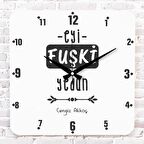 Karadenizliye Hediye Eyi Fuşki Yedun Tasarımlı Ahşap Saat 33cm KA01-1653