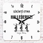 Karadenizliye Hediye Sikinti Etma Tasarımlı Ahşap Saat 33cm KA01-1675