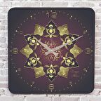 Kişiye Özel Çini Desenli Hediye Ahşap Saat 33cm KA01-1691