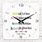 Kişiye Özel Tekelinle Tut Beni Hediye Ahşap Saat 33cm KA01-1707