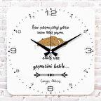 Kişiye Özel Çalışma İsteği Tasarımlı Hediye Ahşap Saat 33cm KA01-1740