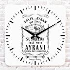 Kişiye Özel Yayık Ayran Tasarımlı Hediye Ahşap Saat 33cm KA01-1746
