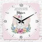 Kişiye Özel Çocuk Odası Hediyesi Ahşap Saat 33cm KA01-1751