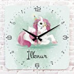 Kişiye Özel Çocuk Odası Hediyesi Ahşap Saat 33cm KA01-1801