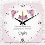 Kişiye Özel Çocuk Odası Hediyesi Ahşap Saat 33cm KA01-1814