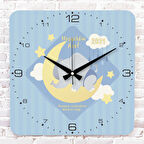 Kişiye Özel Çocuk Odası Hediyesi Ahşap Saat 33cm KA01-1821