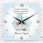 Kişiye Özel Çocuk Odası Hediyesi Ahşap Saat 33cm KA01-1833