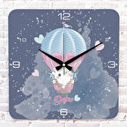 Kişiye Özel Çocuk Odası Hediyesi Ahşap Saat 33cm KA01-1837