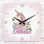 Kişiye Özel Çocuk Odası Hediyesi Ahşap Saat 33cm KA01-1841