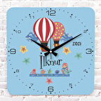 Kişiye Özel Çocuk Odası Hediyesi Ahşap Saat 33cm KA01-1866