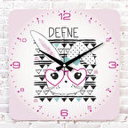 Kişiye Özel Çocuk Odası Hediyesi Ahşap Saat 33cm KA01-1889